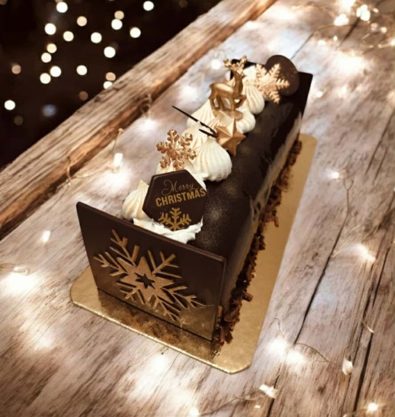 Dessert : Bûche glacée chocolat -passion 5 personnes