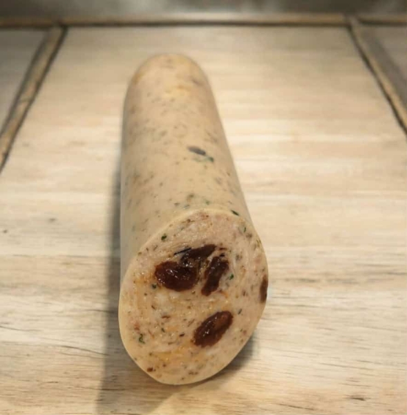 Boudin blanc Amandine : Amandes et raisin