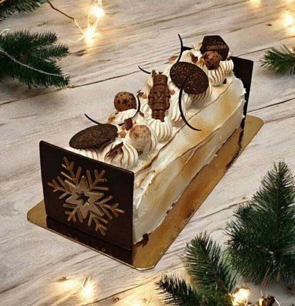 Dessert : Bûche glacée fleur de lait - caramel beurre salé 10 personnes