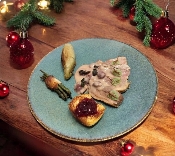 Plat : Magret de canard sauce à la cerise